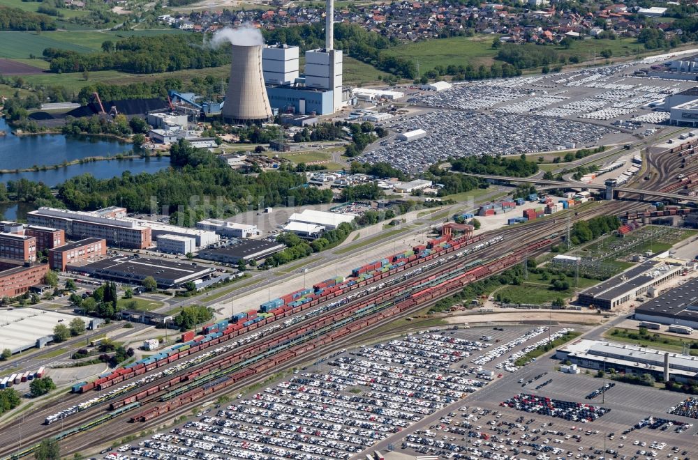 Wolfsburg aus der Vogelperspektive: VW - Werksgelände der Volkswagen AG in Wolfsburg im Bundesland Niedersachsen