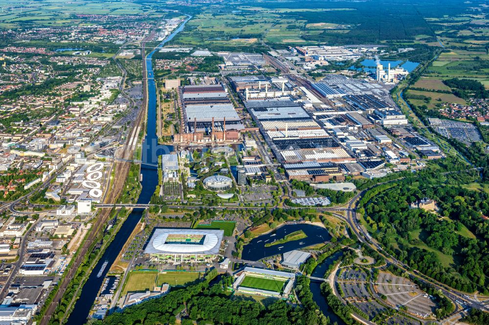 Luftbild Wolfsburg - VW - Werksgelände der Volkswagen AG in Wolfsburg im Bundesland Niedersachsen