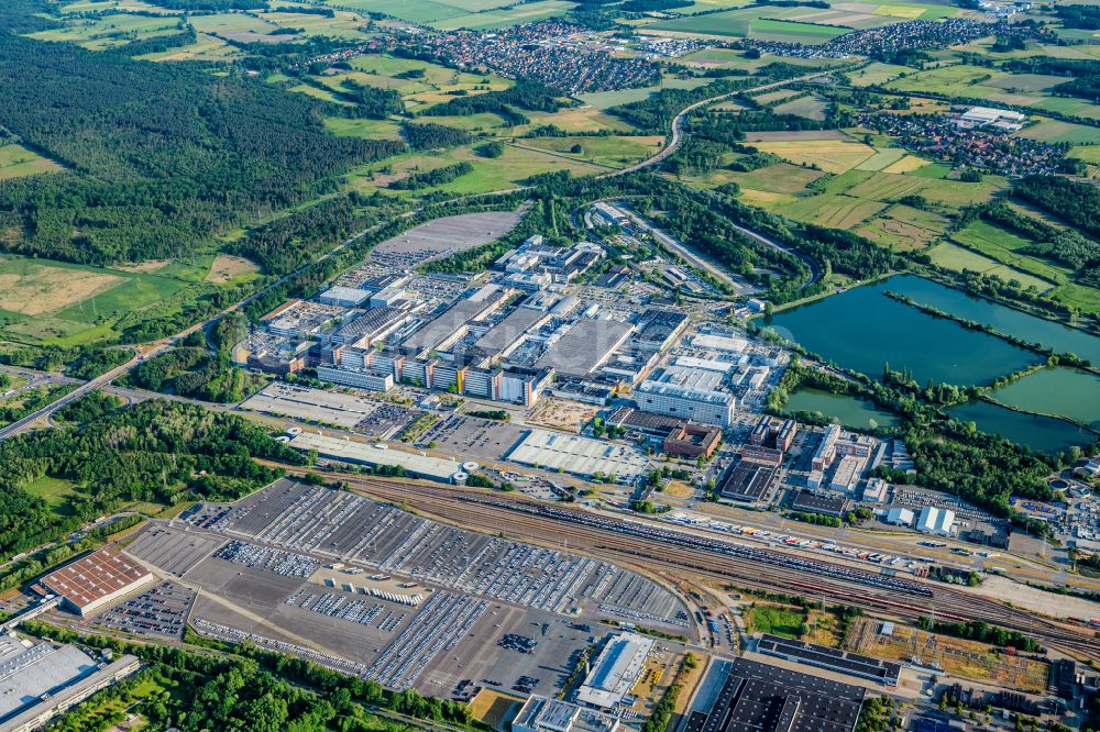 Wolfsburg von oben - VW - Werksgelände der Volkswagen AG in Wolfsburg im Bundesland Niedersachsen