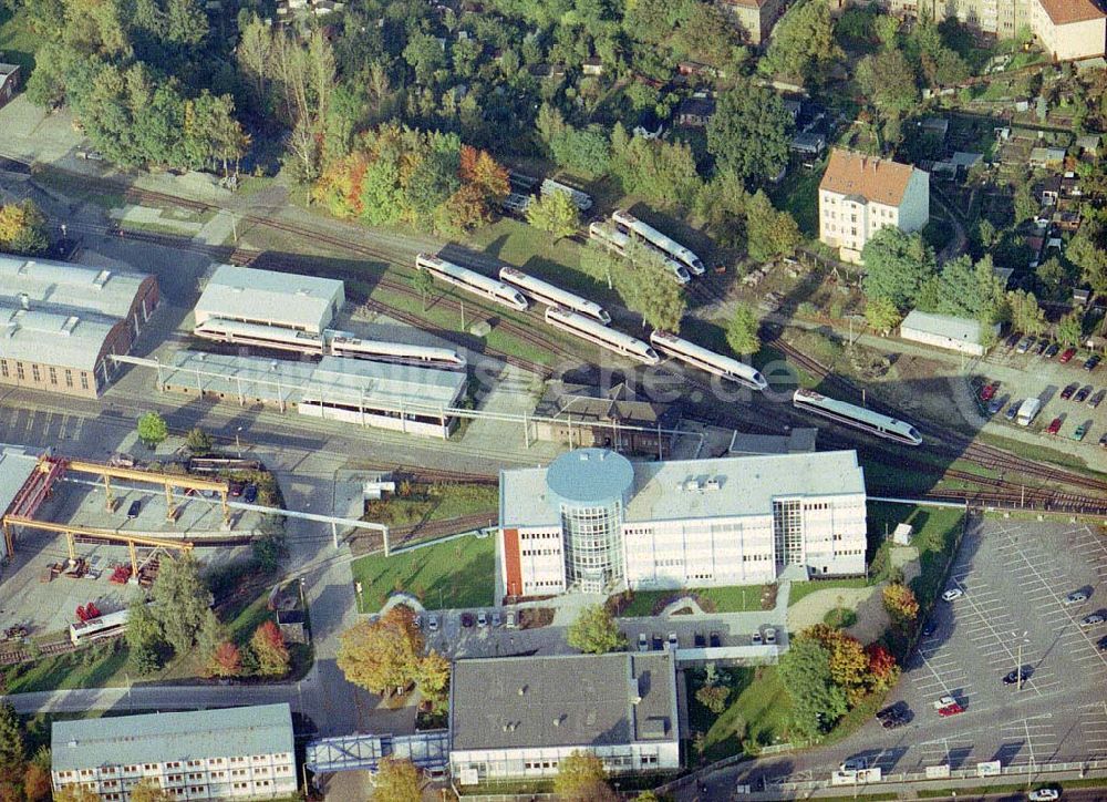 Görlitz / Sachsen von oben - Waggonbauwerk der BOMBARDIER TRANSPORTATION BERLIN in Görlitz / Sachsen.