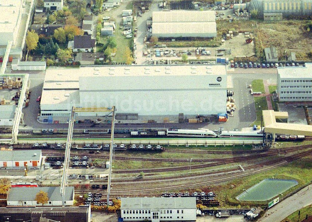 Luftbild Ammendorf bei Halle - Waggonwerk Ammendorf der BOMBARDIER TRANSPORTATION / DWA GmbH in Ammendorf (südlich von Halle / Saale - Sachsen - Anhalt)