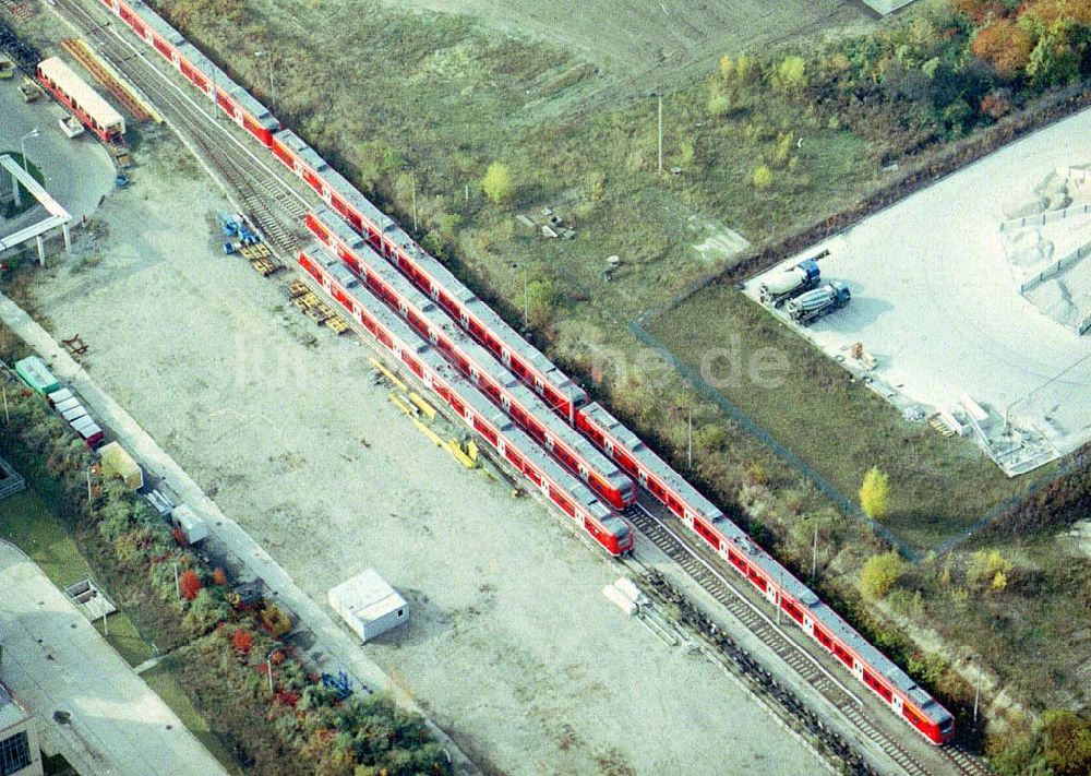 Ammendorf bei Halle aus der Vogelperspektive: Waggonwerk Ammendorf der BOMBARDIER TRANSPORTATION / DWA GmbH in Ammendorf (südlich von Halle / Saale - Sachsen - Anhalt)