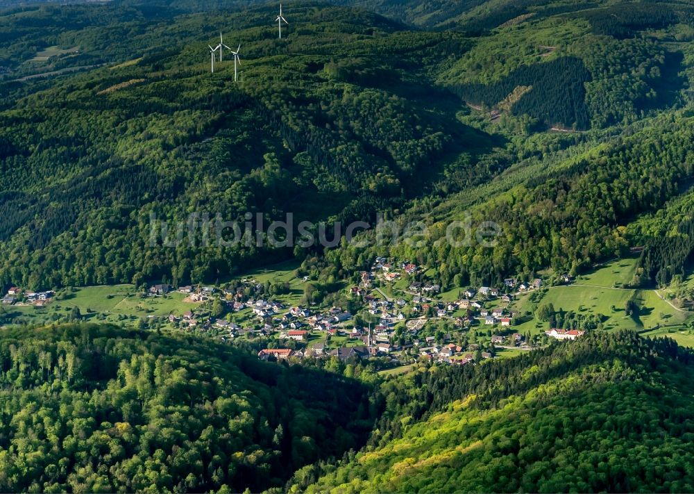 Luftbild Ettenheimmünster - Wald und Berglandschaft in Ettenheimmünster im Bundesland Baden-Württemberg