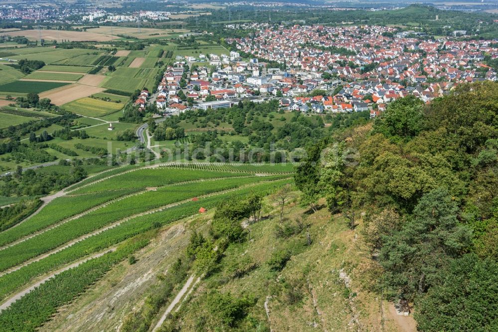 Luftbild Korb - Wald und Berglandschaft Kleinheppacher Kopf in Korb im Bundesland Baden-Württemberg