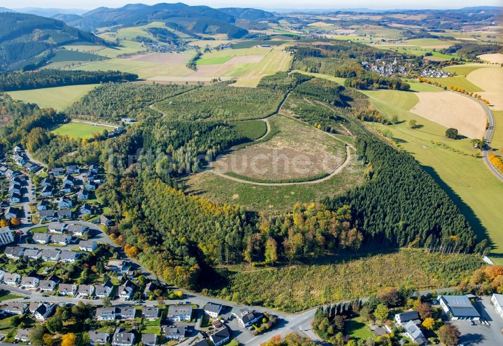 Luftaufnahme Schmallenberg - Wald und Berglandschaft in Schmallenberg im Bundesland Nordrhein-Westfalen