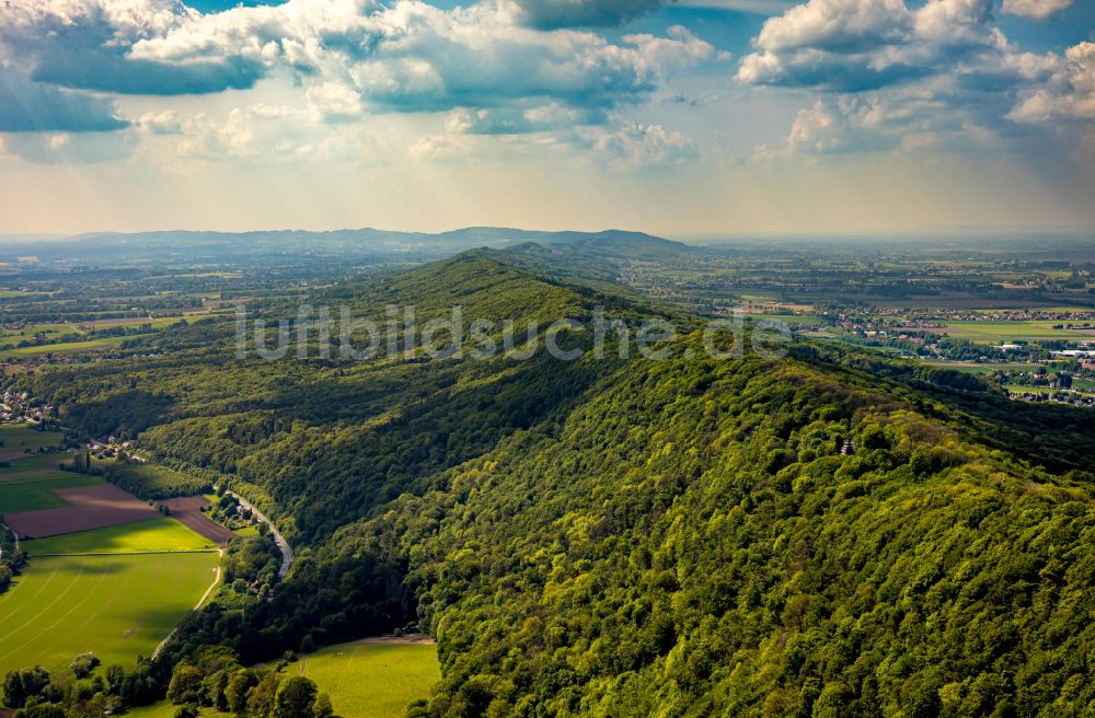 Luftbild Porta Westfalica - Wald und Berglandschaft Wiehengebirge in Porta Westfalica im Bundesland Nordrhein-Westfalen, Deutschland