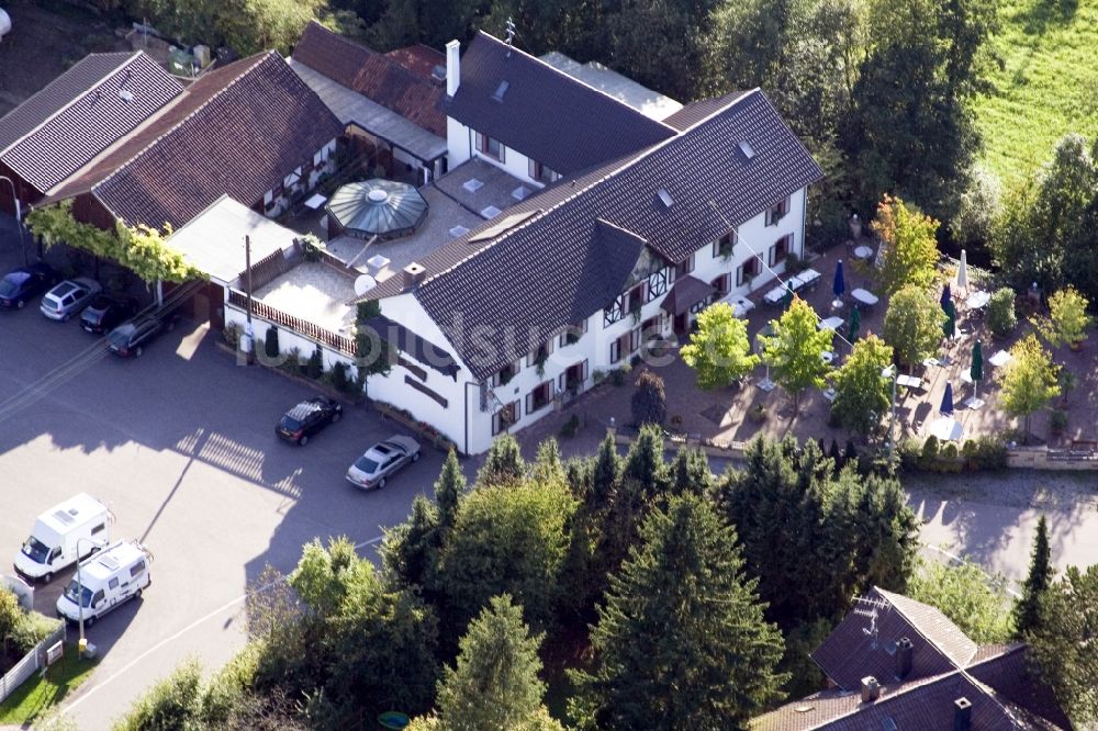 Scheibenhardt aus der Vogelperspektive: Waldgasthof Bienwaldmühle in Scheibenhardt im Bundesland Rheinland-Pfalz