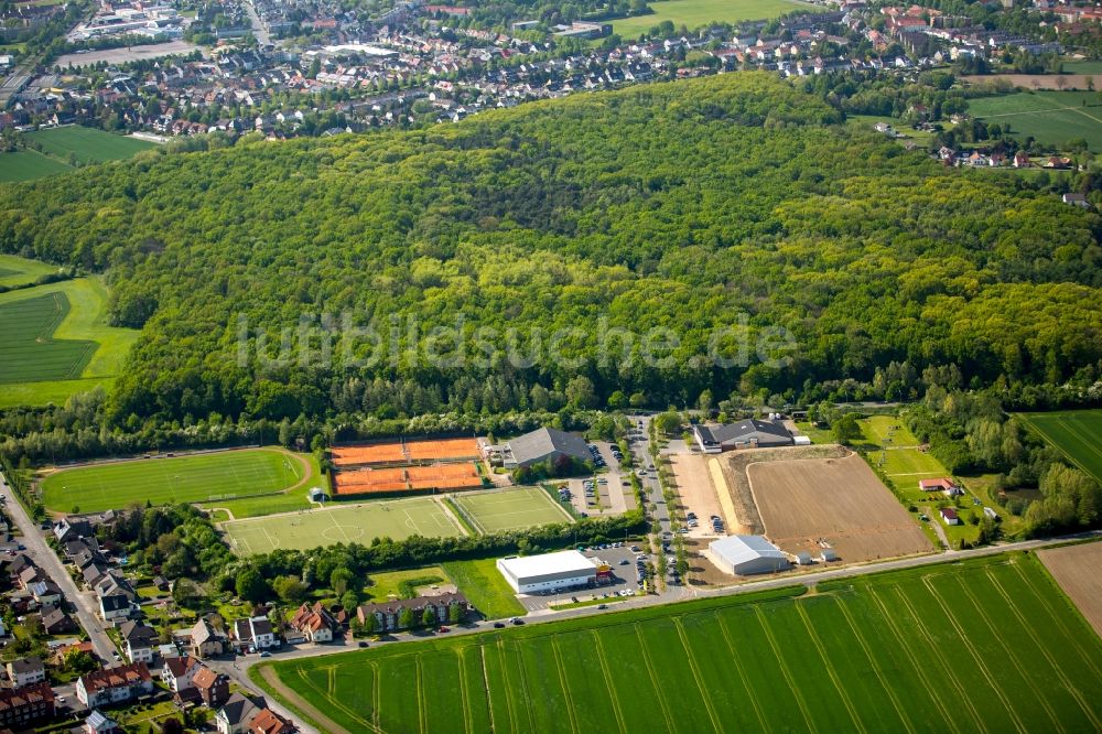 Hamm aus der Vogelperspektive: Waldgebiet in Hamm im Bundesland Nordrhein-Westfalen