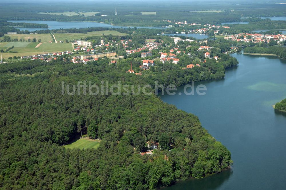 Luftaufnahme LYCHEN - Waldhotel Sängerslust am Zenssee in Lychen