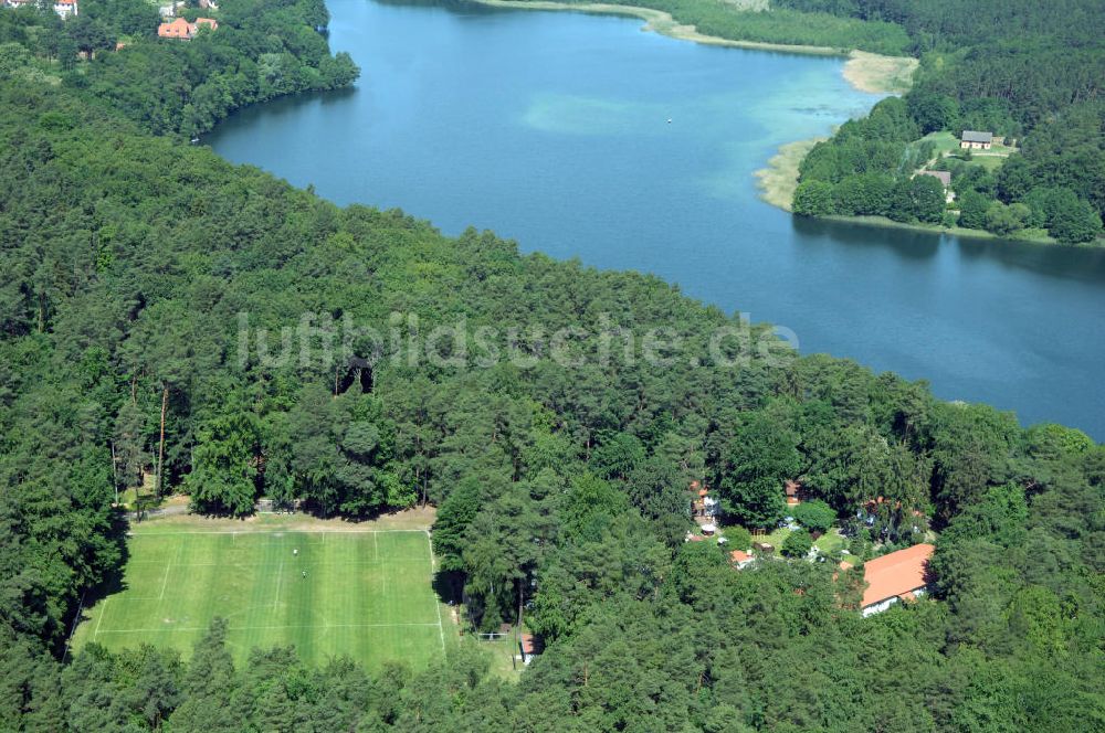 LYCHEN aus der Vogelperspektive: Waldhotel Sängerslust am Zenssee in Lychen