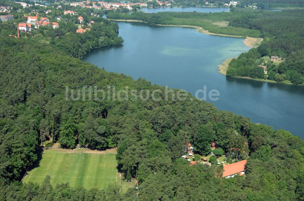 Luftbild LYCHEN - Waldhotel Sängerslust am Zenssee in Lychen