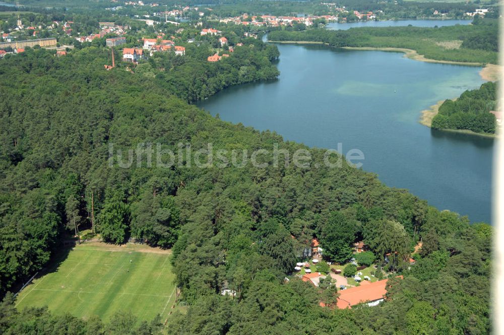 Luftaufnahme LYCHEN - Waldhotel Sängerslust am Zenssee in Lychen