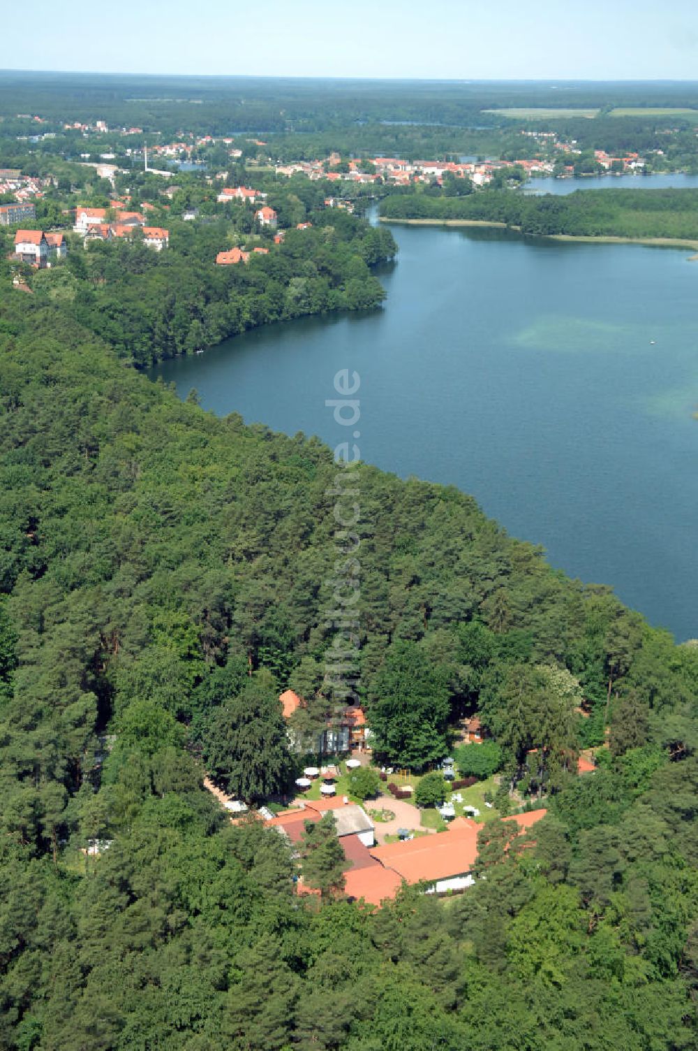 LYCHEN von oben - Waldhotel Sängerslust am Zenssee in Lychen