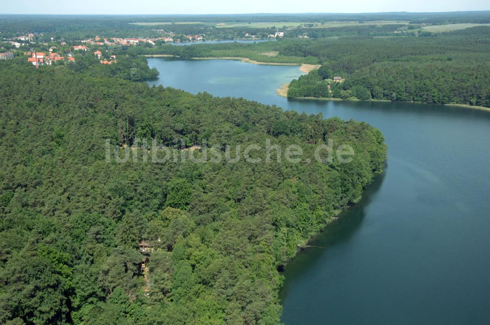 LYCHEN aus der Vogelperspektive: Waldhotel Sängerslust am Zenssee in Lychen