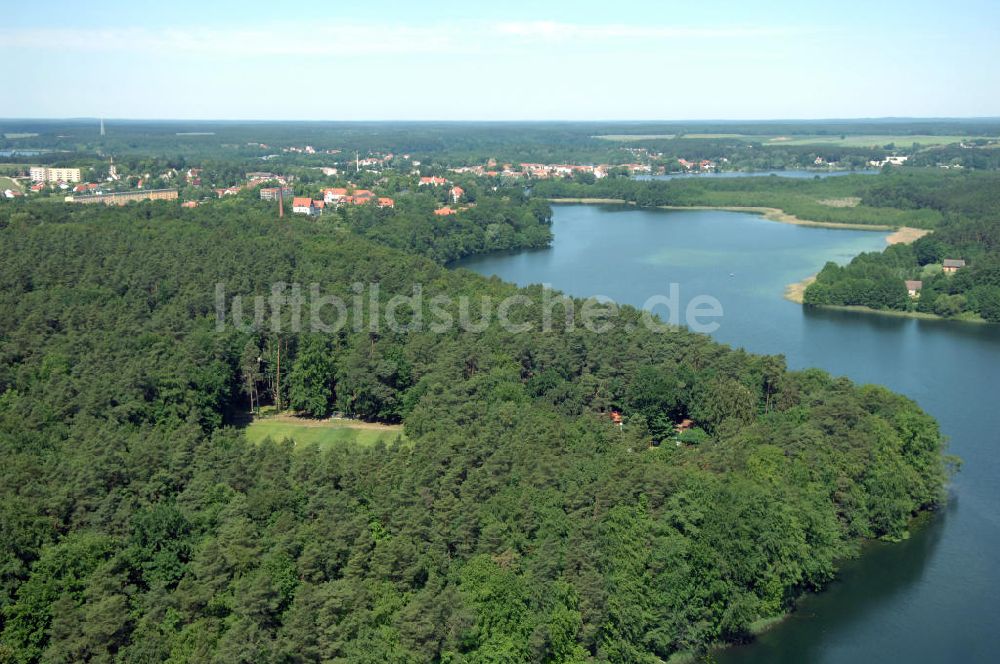 Luftbild LYCHEN - Waldhotel Sängerslust am Zenssee in Lychen