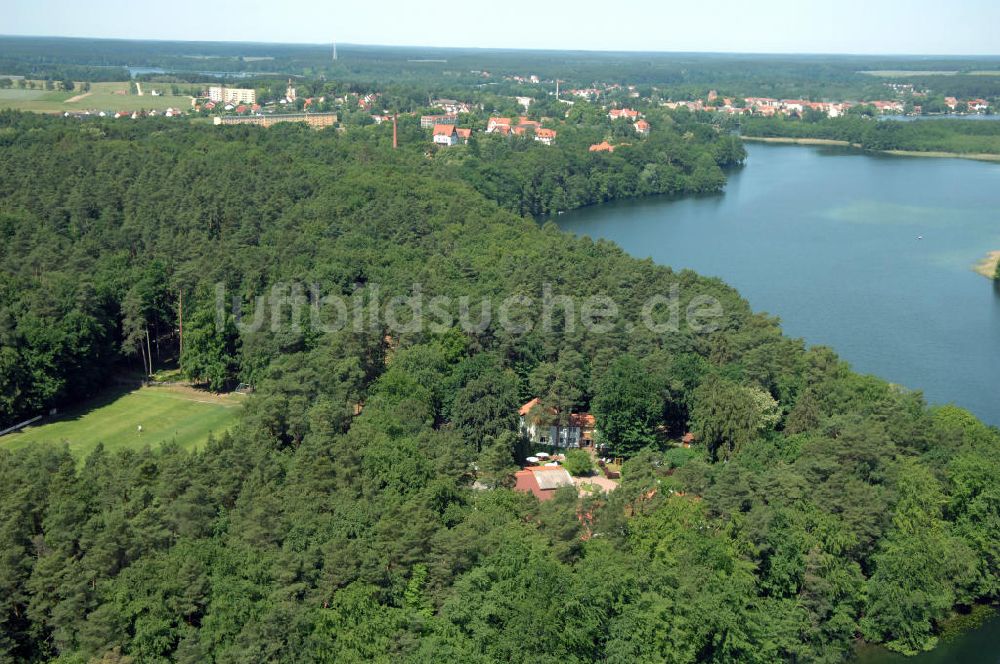 LYCHEN von oben - Waldhotel Sängerslust am Zenssee in Lychen