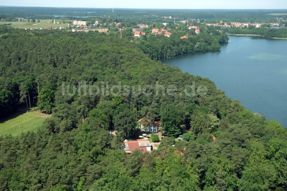 LYCHEN aus der Vogelperspektive: Waldhotel Sängerslust am Zenssee in Lychen