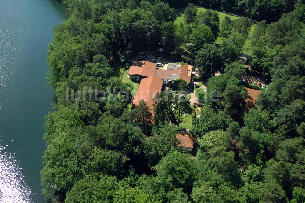 Luftbild LYCHEN - Waldhotel Sängerslust am Zenssee in Lychen