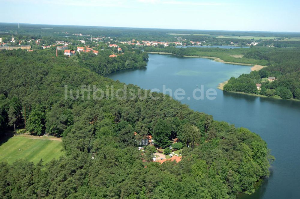 Luftaufnahme LYCHEN - Waldhotel Sängerslust am Zenssee in Lychen