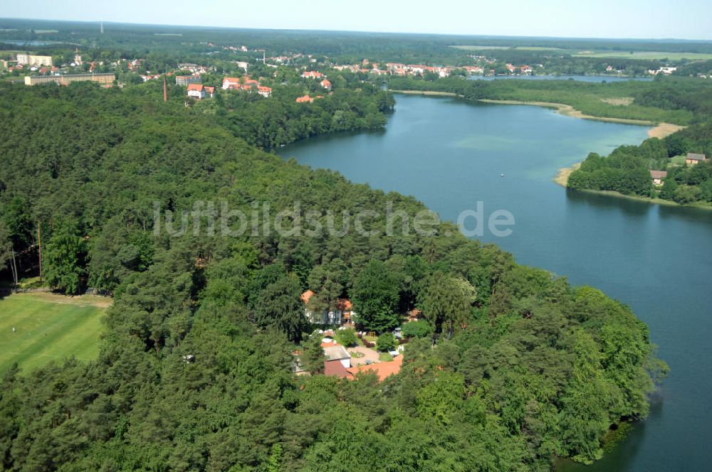 LYCHEN von oben - Waldhotel Sängerslust am Zenssee in Lychen