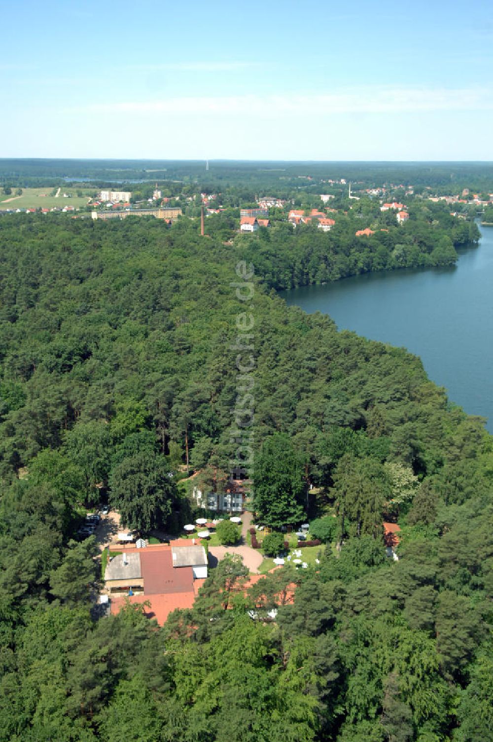 LYCHEN aus der Vogelperspektive: Waldhotel Sängerslust am Zenssee in Lychen