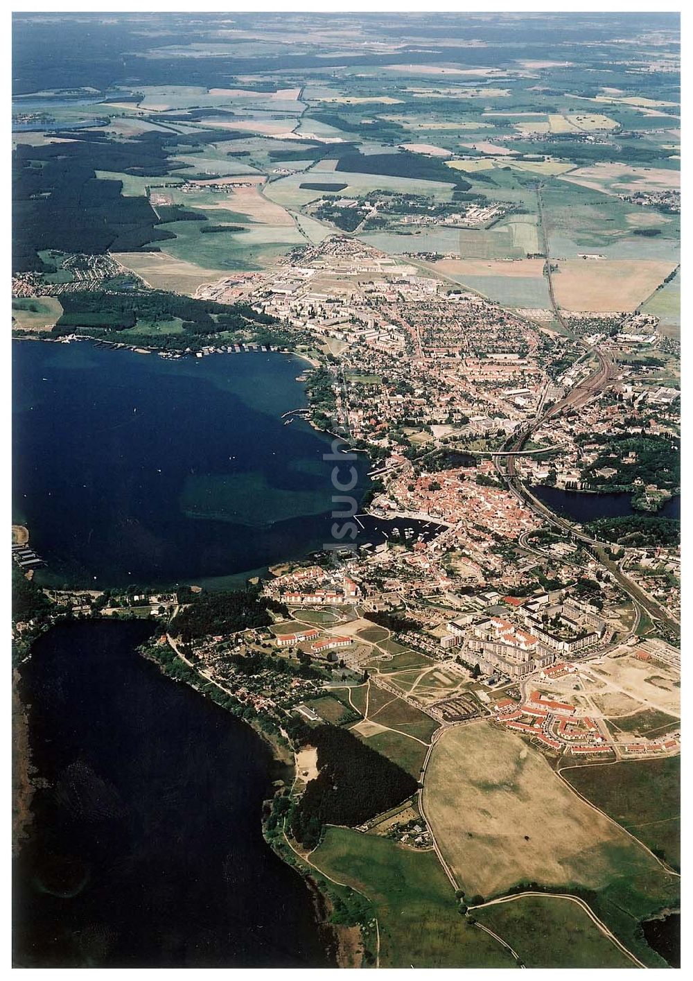 Luftaufnahme Waren / Müritz - Waren an der Müritz.