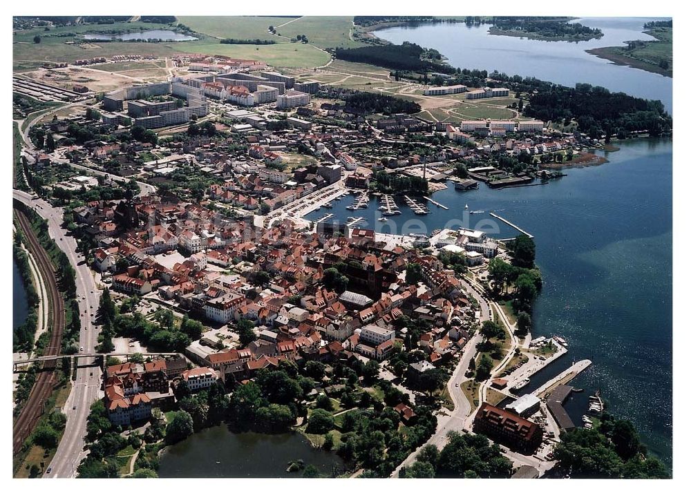 Waren / Müritz aus der Vogelperspektive: Waren an der Müritz.