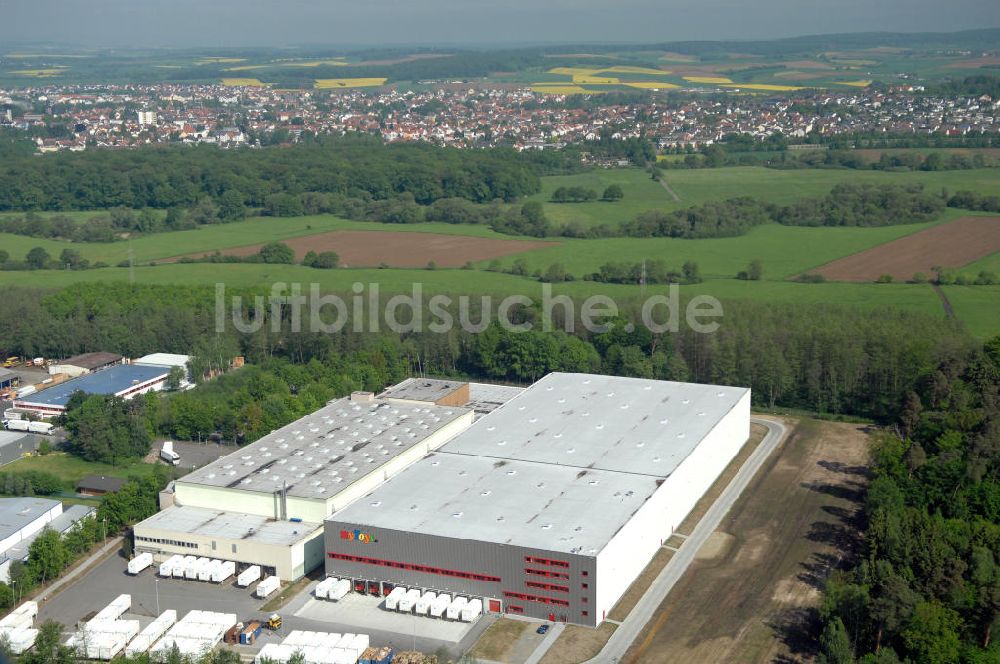 Langenselbold aus der Vogelperspektive: Warenverteilzentrum Schwab / My Toys in Langenselbod