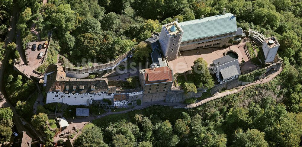 Eisenach aus der Vogelperspektive: Wartburg bei Eisenach