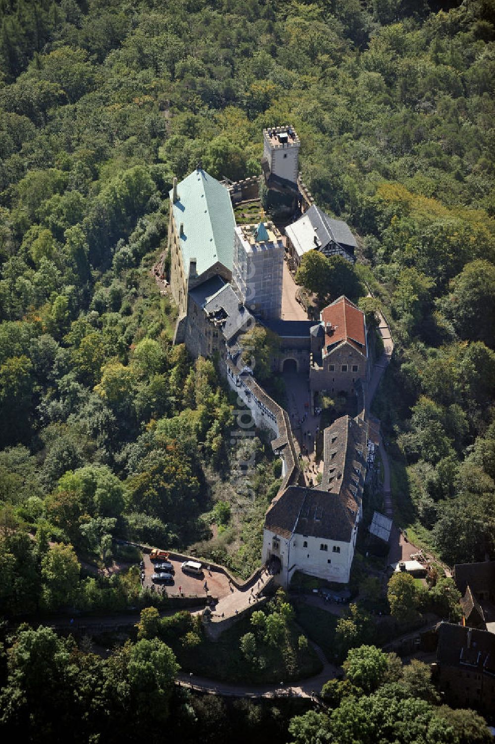 Eisenach von oben - Wartburg bei Eisenach