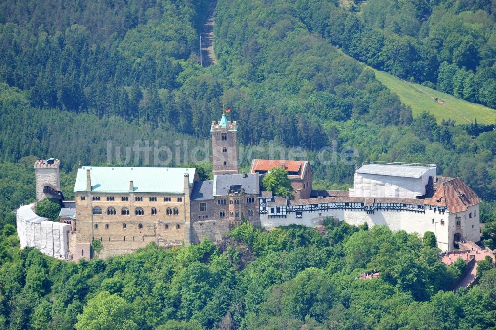 Luftaufnahme Eisenach - Wartburg bei Eisenach