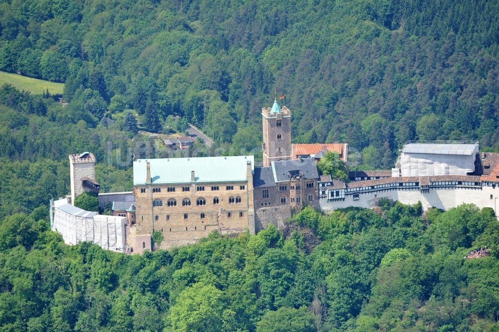 Eisenach von oben - Wartburg bei Eisenach