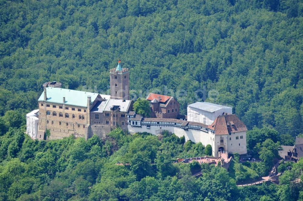 Eisenach aus der Vogelperspektive: Wartburg bei Eisenach