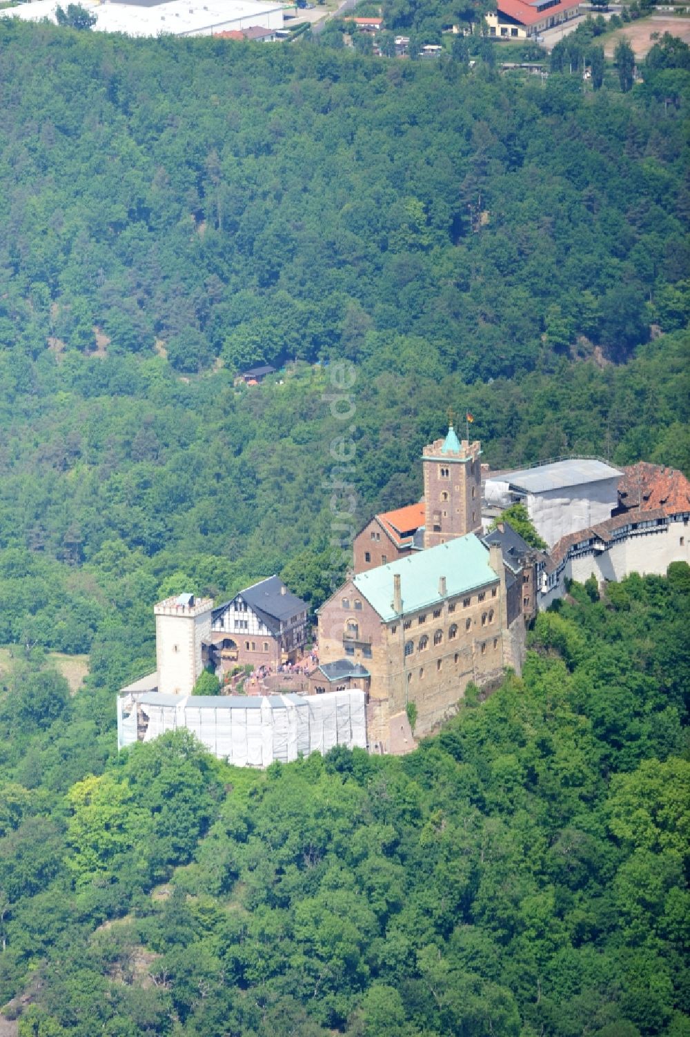 Eisenach von oben - Wartburg bei Eisenach