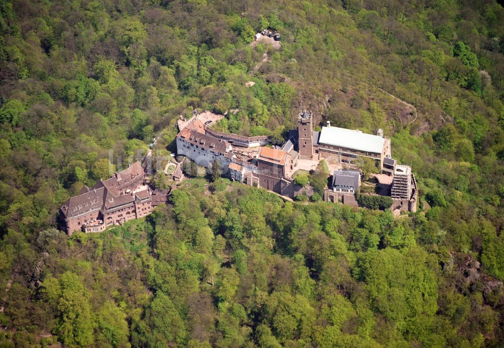 Luftaufnahme Eisenach - Wartburg bei Eisenach in Thüringen