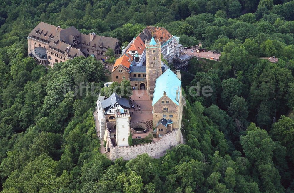 Luftaufnahme Eisenach - Wartburg bei Eisenach in Thüringen