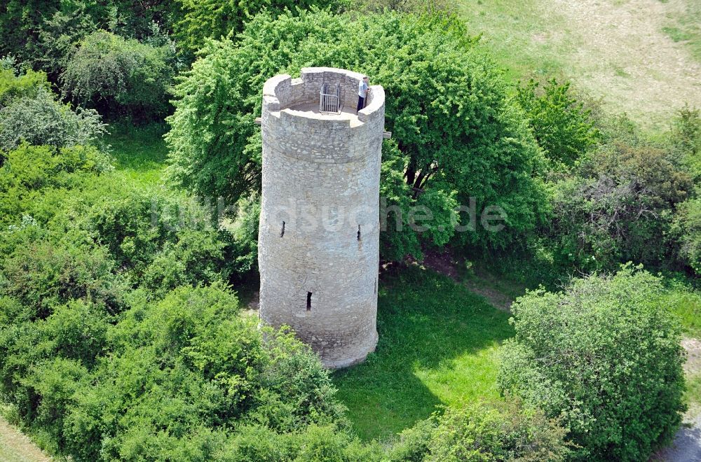 Luftbild Münnerstadt - Wartturm bei Münnerstadt in Bayern