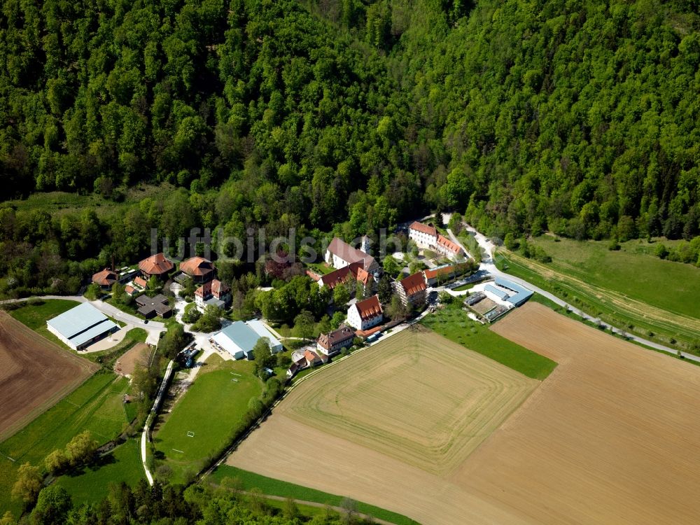 Schelklingen von oben - , was a priory of the monastery of St