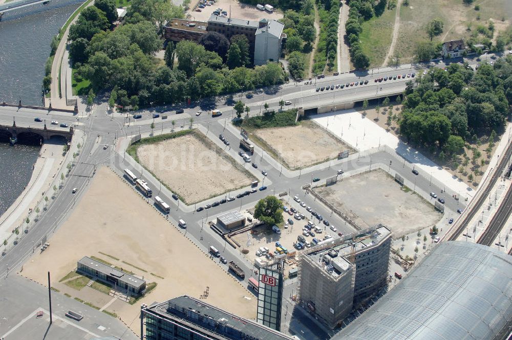 Luftbild Berlin - Washingtonplatz am Friedrich-List-Ufer in Berlin-Mitte