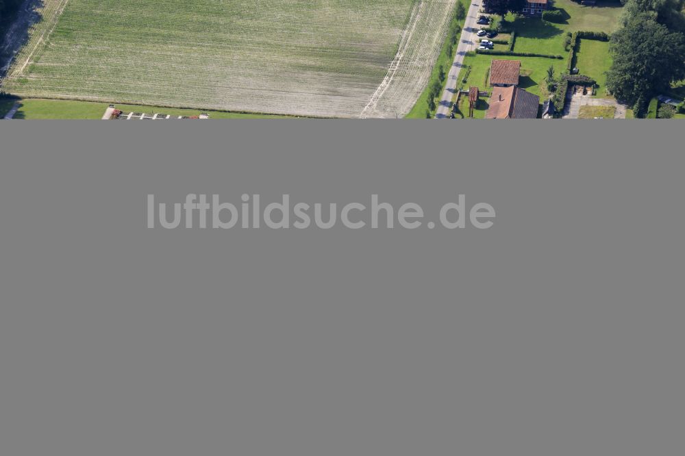 Luftbild Raesfeld - Wassergraben mit Wasserschloß Schloss Raesfeld in Raesfeld im Bundesland Nordrhein-Westfalen, Deutschland