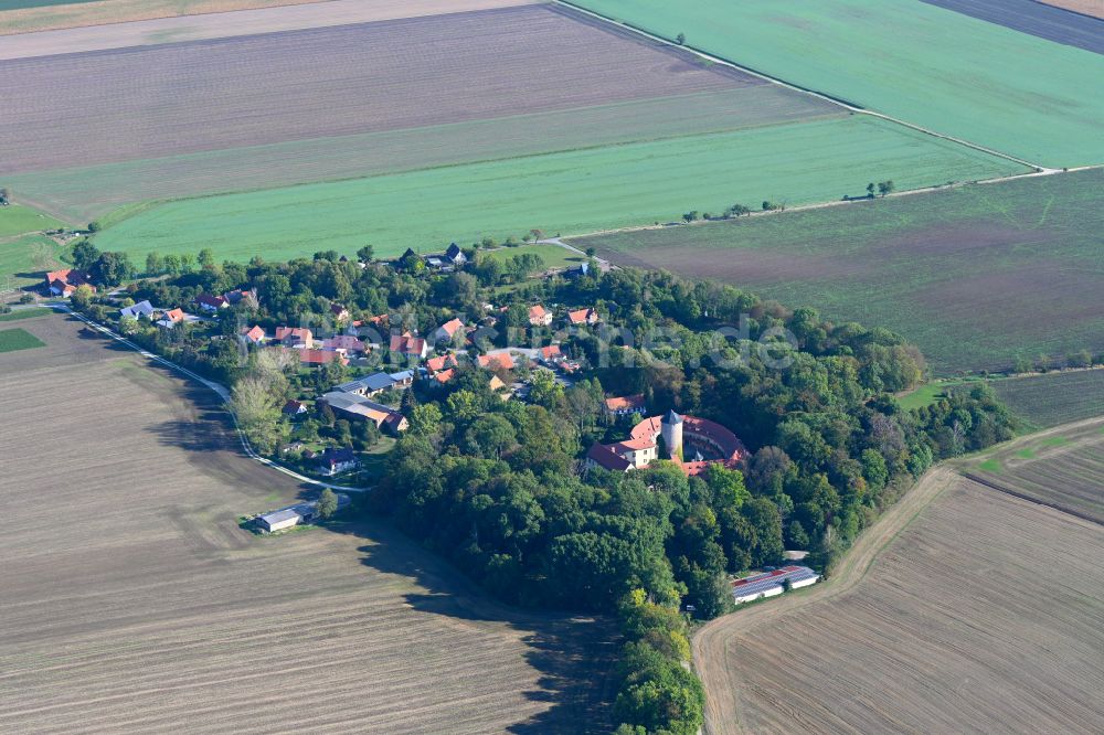 Luftbild Westerburg - Wassergraben mit Wasserschloß Schloss in Westerburg im Bundesland Sachsen-Anhalt, Deutschland