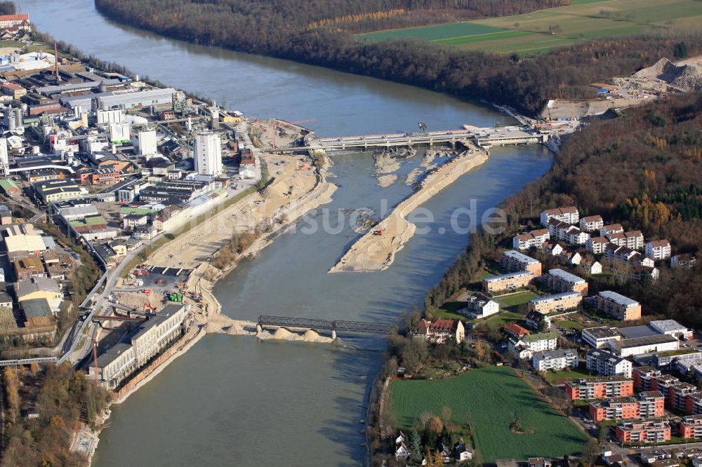 Luftbild Rheinfelden - Wasserkraftwerk Rheinfelden