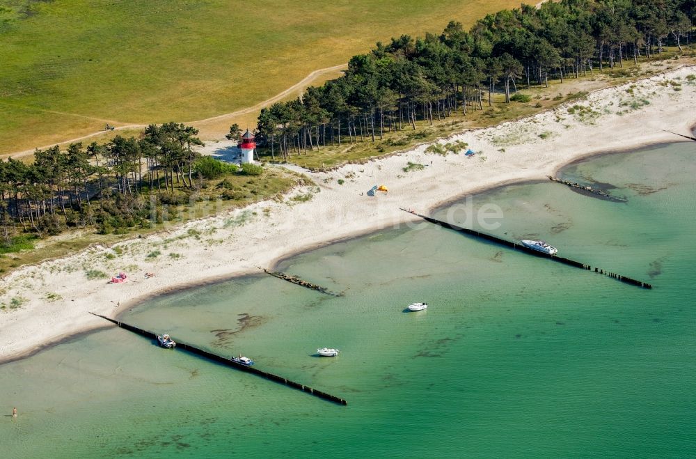 Luftbild Insel Hiddensee - Wasseroberfläche an der Meeres- Küste Ostsee im Ortsteil Plogshagen in Insel Hiddensee im Bundesland Mecklenburg-Vorpommern