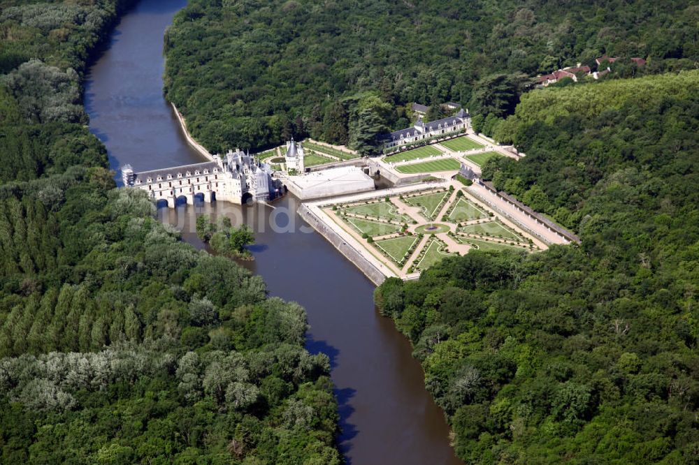 Luftaufnahme Chennonceaux - Wasserschloss Chenonceau