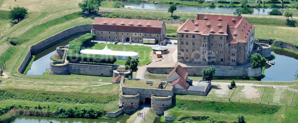 Luftaufnahme Heldrungen - Wasserschloss / Festung Heldrungen in Thüringen