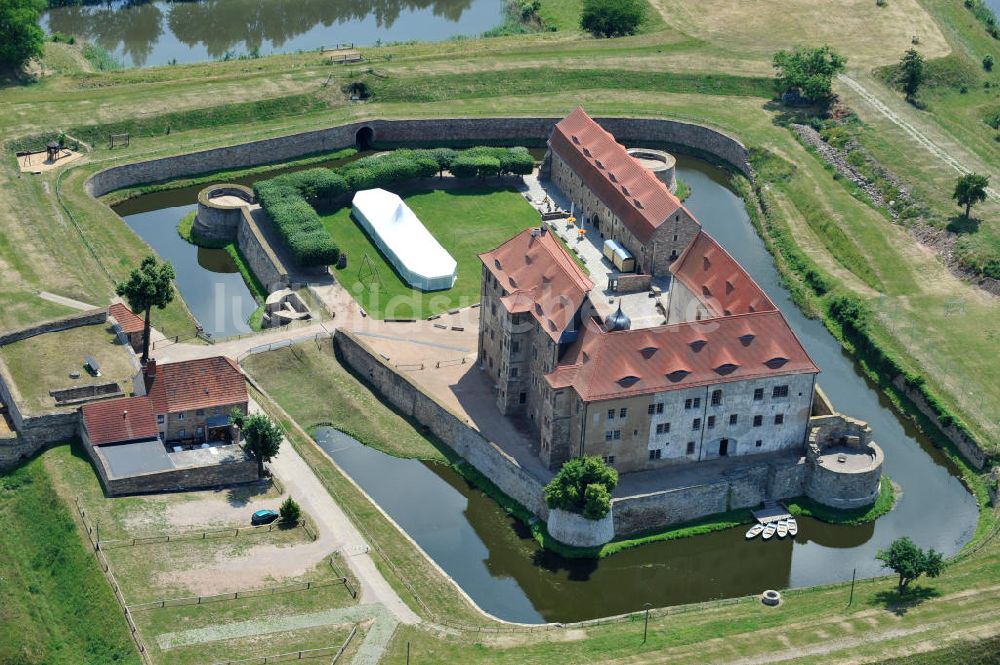 Luftbild Heldrungen - Wasserschloss / Festung Heldrungen in Thüringen