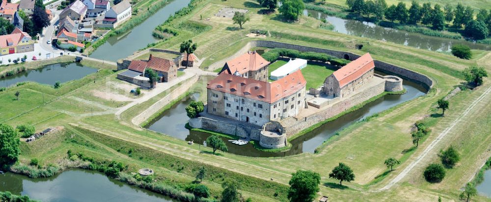 Luftbild Heldrungen - Wasserschloss / Festung Heldrungen in Thüringen