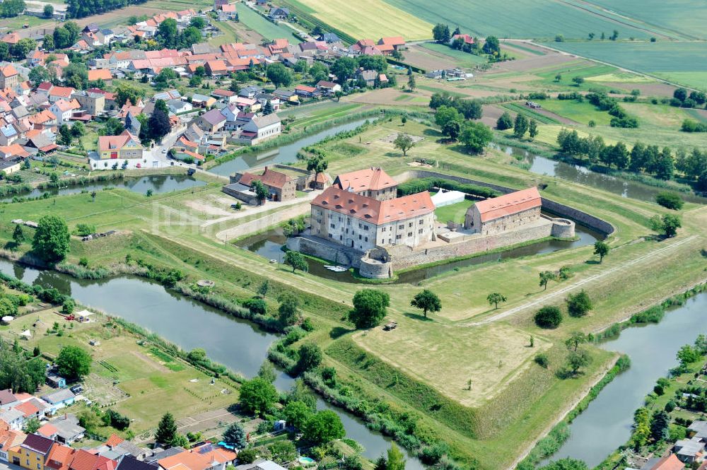 Luftaufnahme Heldrungen - Wasserschloss / Festung Heldrungen in Thüringen