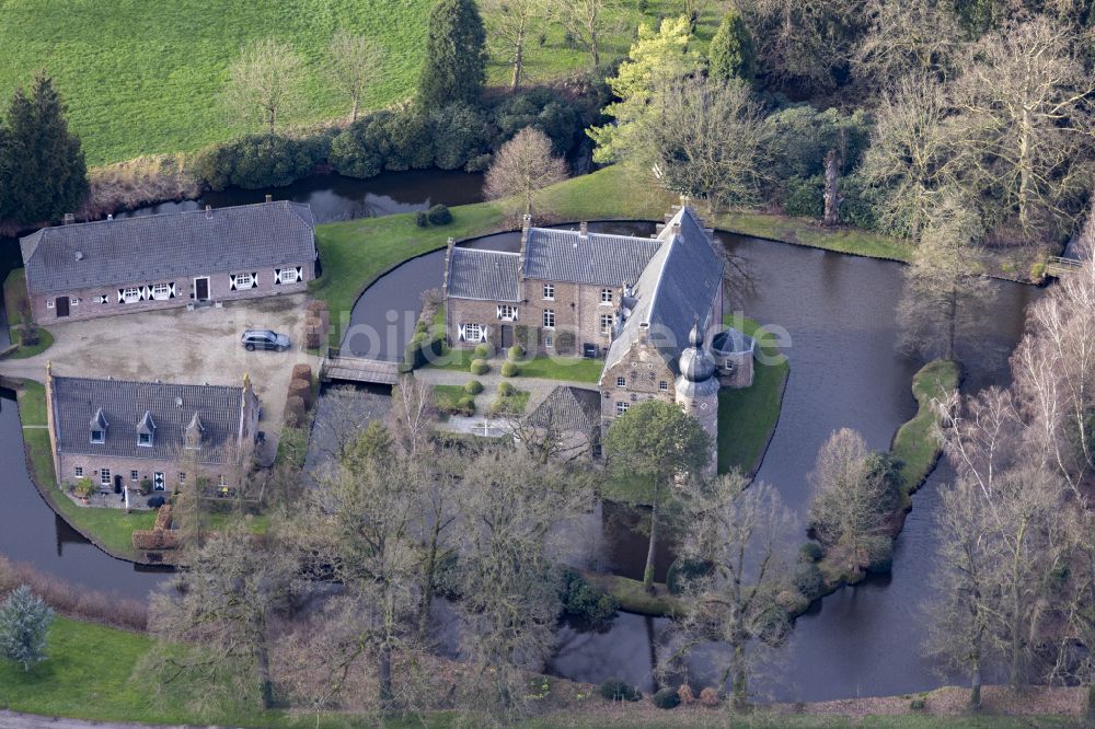 Luftbild Straelen - Wasserschloss Haus Coull in Straelen im Bundesland Nordrhein-Westfalen, Deutschland