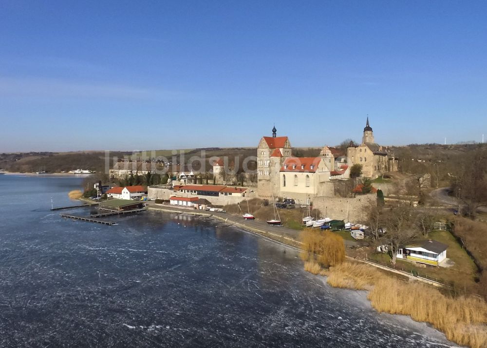 Luftbild Seeburg - Wasserschloß Schloss am Vietzbach in Seeburg im Bundesland Sachsen-Anhalt, Deutschland